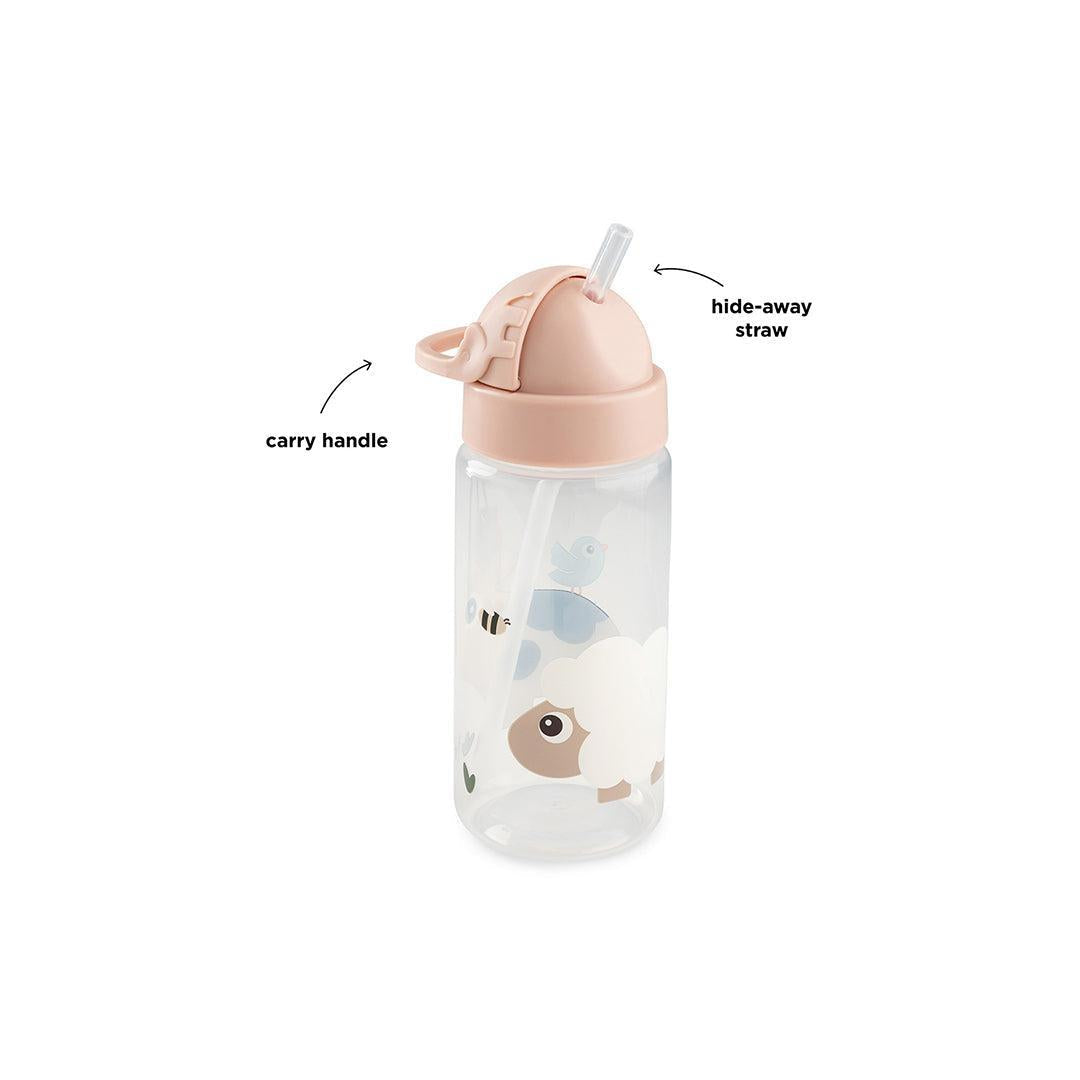 Done by Deer Straw Bottle - Tiny Farm Pink