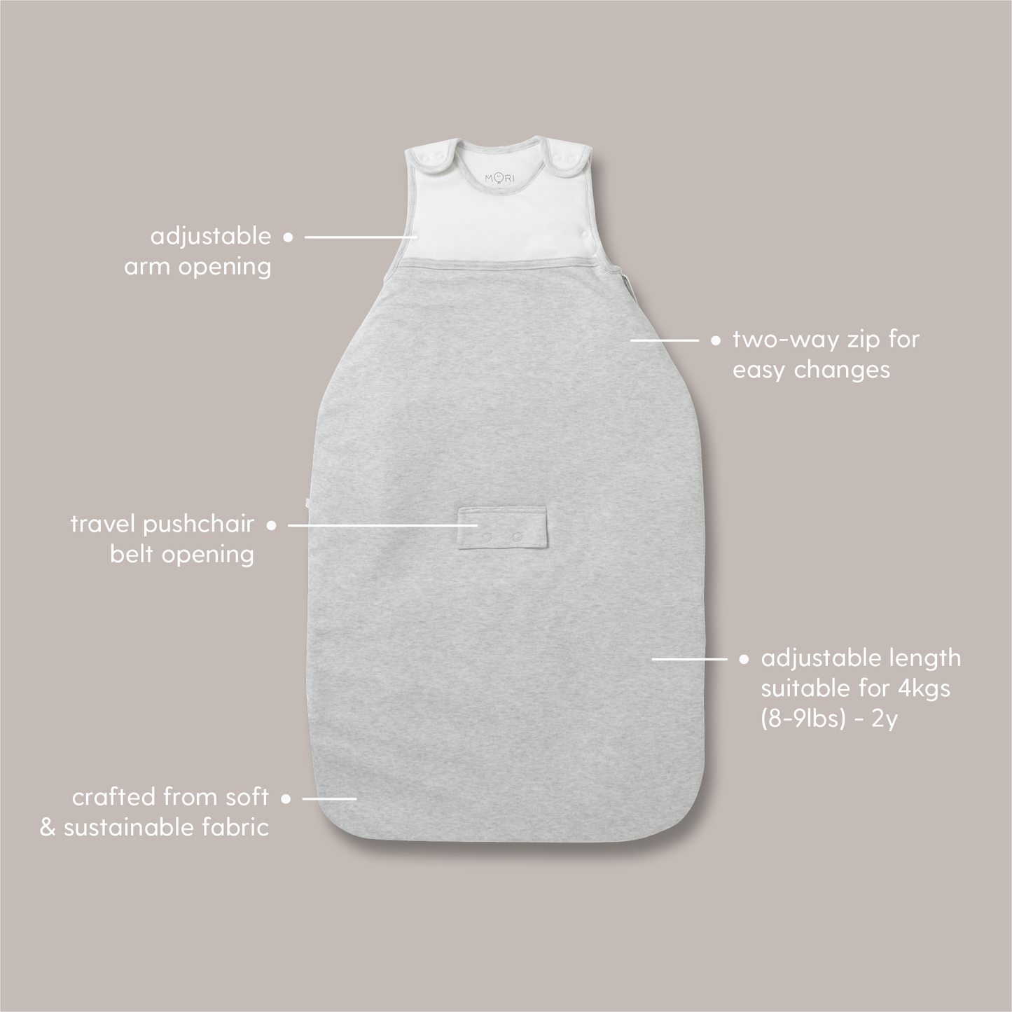 Clever Year Round Sleeping Bag 1.5 TOG - Blue Stripe