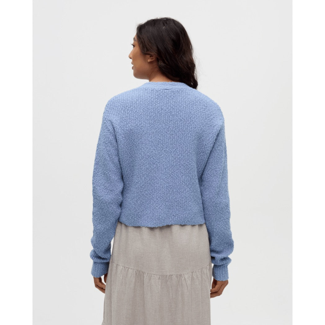 TENTREE - POPLAR CARDIGAN | Lakeside Blue