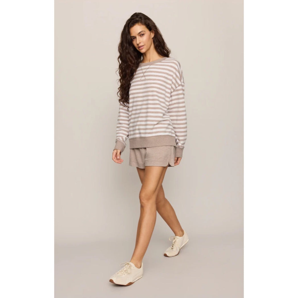 Z SUPPLY - EVERYDAY FRENCH TERRY STRIPED CREW | Heather Ash
