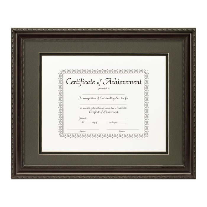 Annesbury Dark Walnut Document Frame – Cinder/Black Mat
