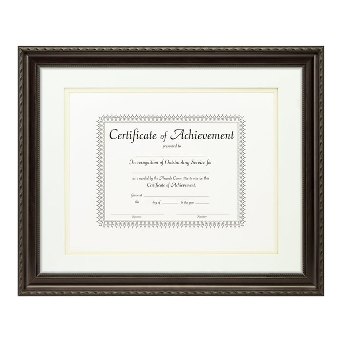Annesbury Dark Walnut Document Frame – White/Papyrus Mat