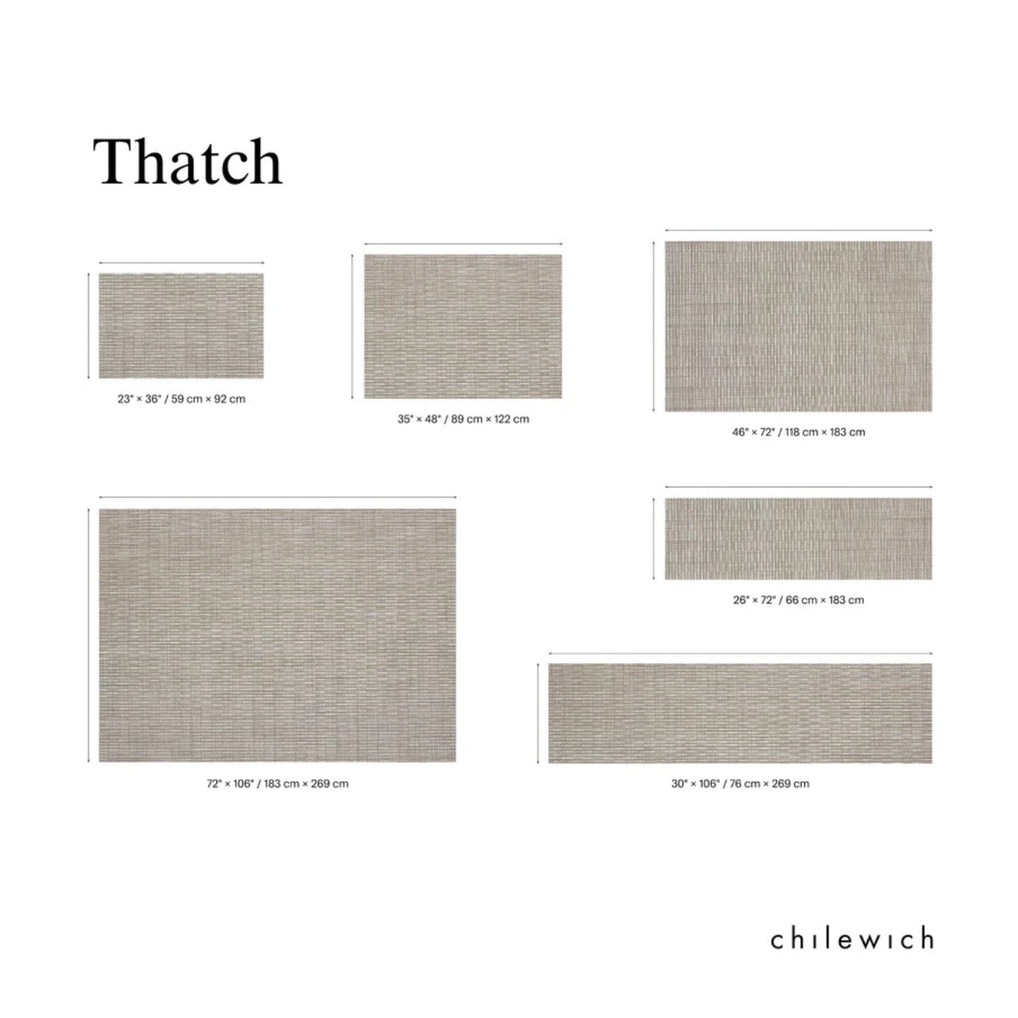 chilewich | woven floormat 59x92cm (23x36") | thatch pebble