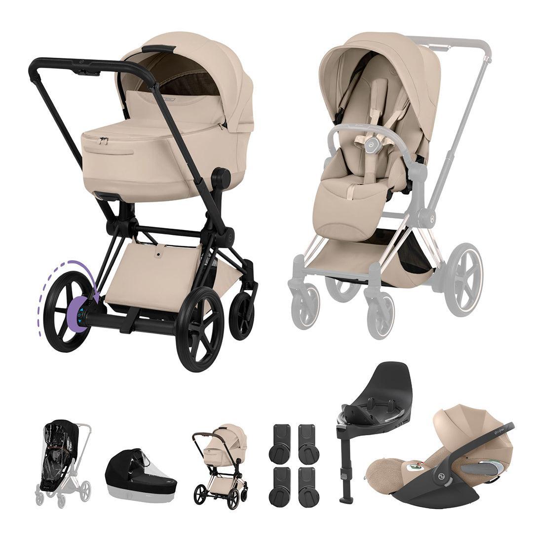 CYBEX e-PRIAM Fold Cot Travel System Bundle - Style