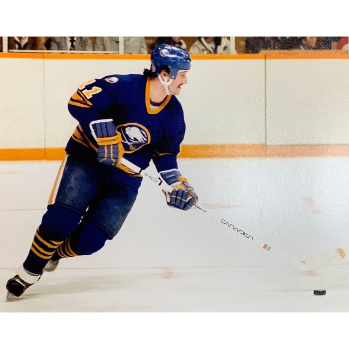 Gilbert Perreault Unsigned Skating In Blue 8x10 Photo Unsigned Photos TSE Buffalo