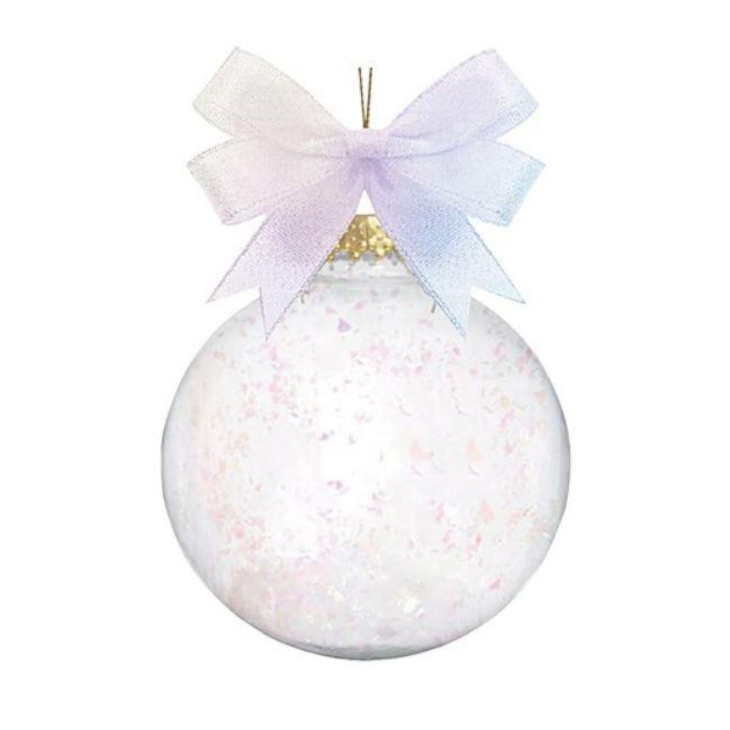 Iridescent Snow Glass Ornament