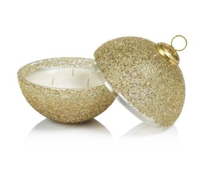 Gold Glitter Ornament Scented Candle