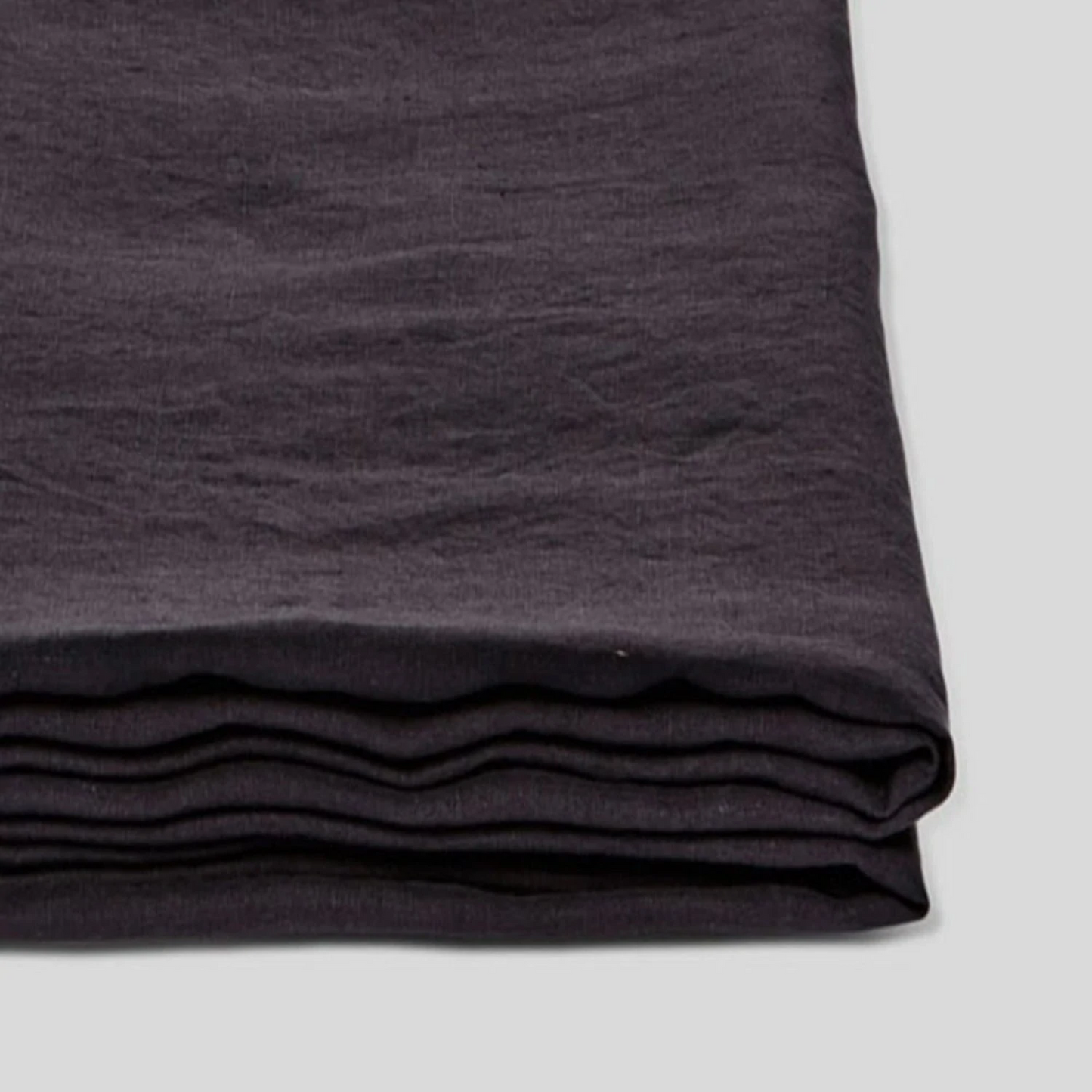 in bed | linen flat sheet | queen | kohl - LC