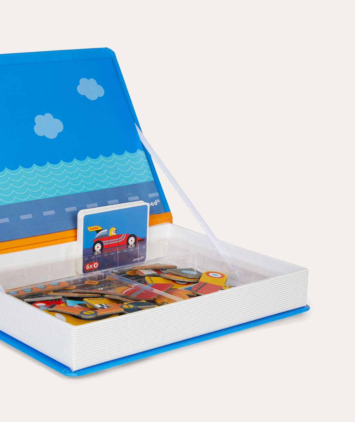 Janod Magnetibook Educational Toy - Racers