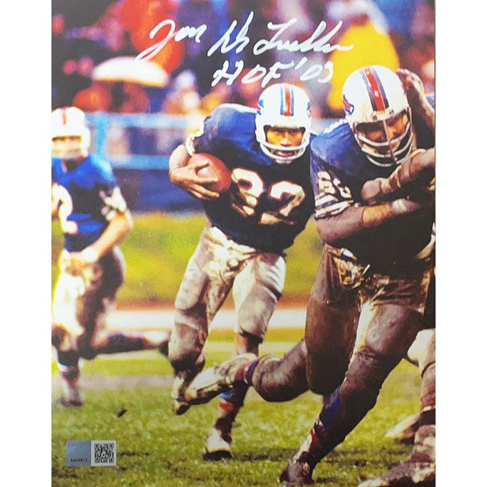 Joe DeLamielleure Blocking for OJ 8x10 Photo with HOF 03 Signed Photos TSE Buffalo