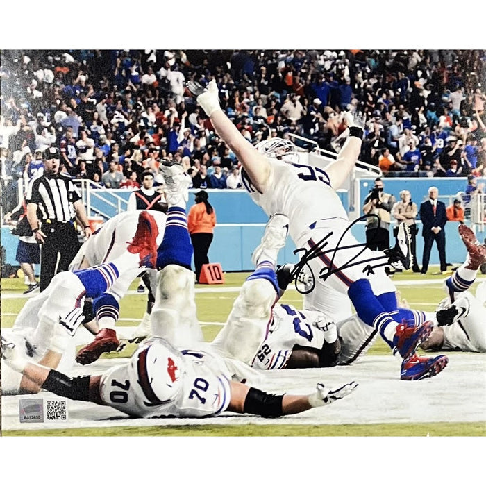 Kyle Williams Signed Buffalo Bills Falling Celebration Photo Signed Photos TSE Buffalo 8x10