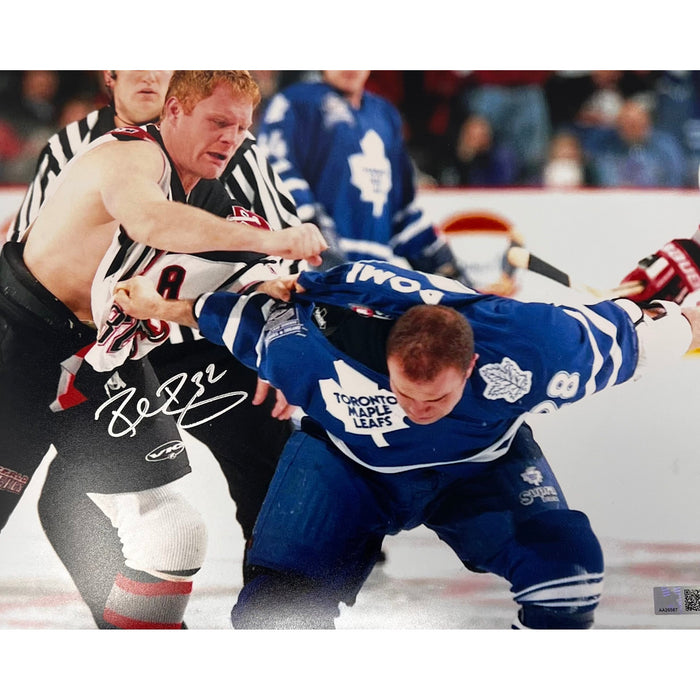 Rob Ray Signed Buffalo Sabres Fighting 8x10 Photo Signed Photos TSE Buffalo