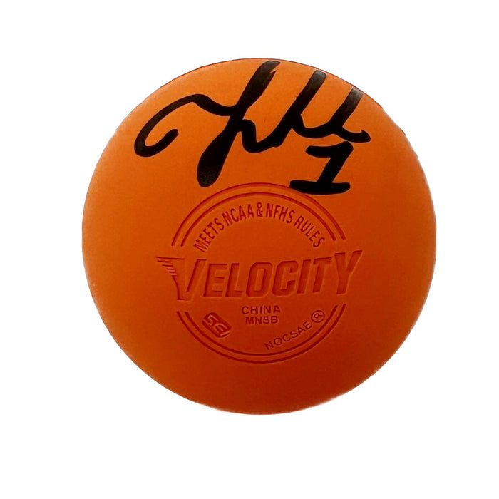 Tehoka Nanticoke Signed Orange Lacrosse Ball Signed Lacrosse Balls TSE Buffalo