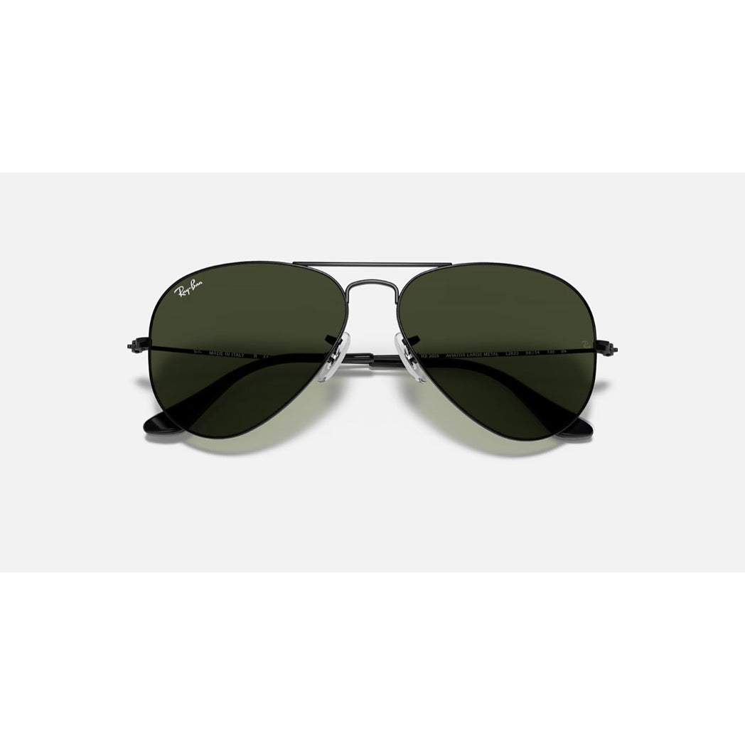 RAYBAN - AVIATOR | Black w/ Green