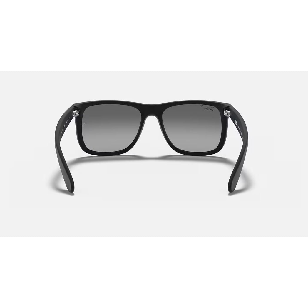 RAYBAN - JUSTIN | Black Rubber w/ Grey Polarized