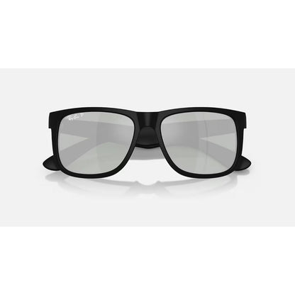 RAYBAN - JUSTIN | Black Rubber w/ Green Polarized