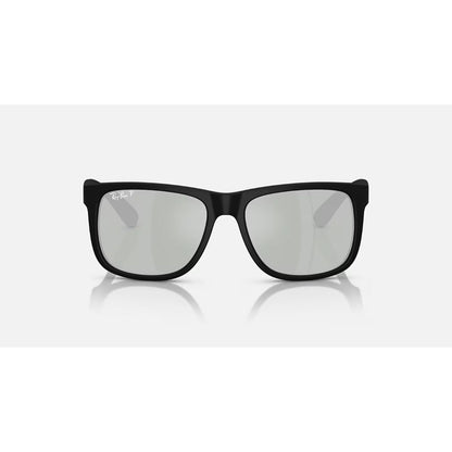 RAYBAN - JUSTIN | Black Rubber w/ Green Polarized