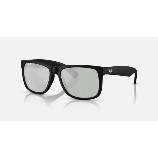 RAYBAN - JUSTIN | Black Rubber w/ Green Polarized