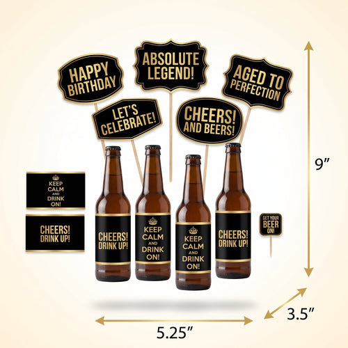 "Better with Age" Beer-Themed Birthday Table Decorating Kit