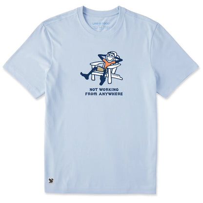LIFE IS GOOD - MENS CRUSHER TEE | Jake Not Working Glacier Blue