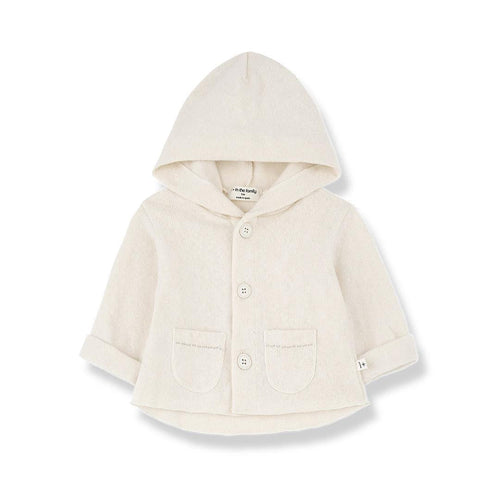 1+ In The Family Fred Recycled Extra Soft Plain Fleece  - Ecru
