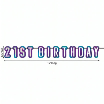 "Finally 21" Birthday Letter Banner