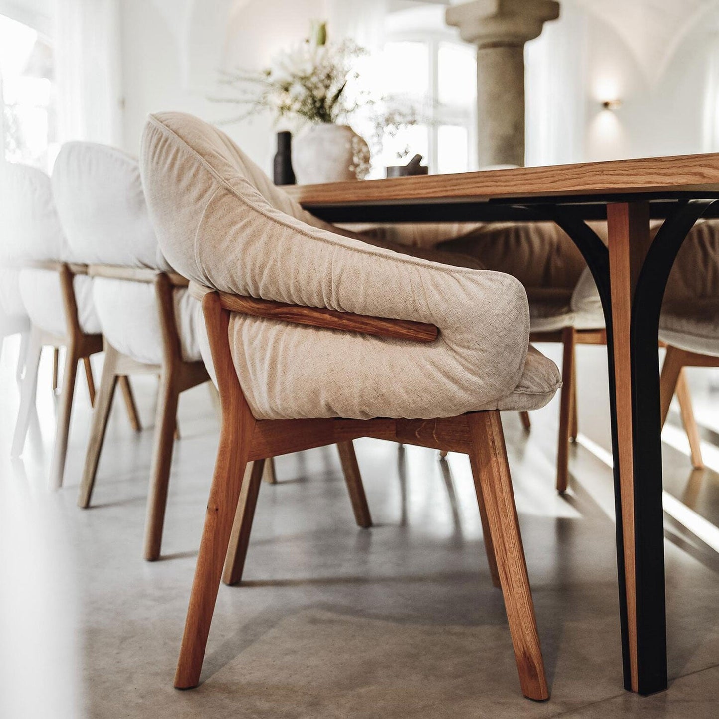 freifrau | marie armchair | maple 202 + wooden frame