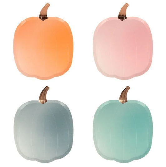Ombre Halloween Pumpkin Plates