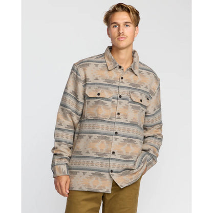 BILLABONG - OFFSHORE JACQUARD LONG SLEEVE FLANNEL SHIRT | SAND