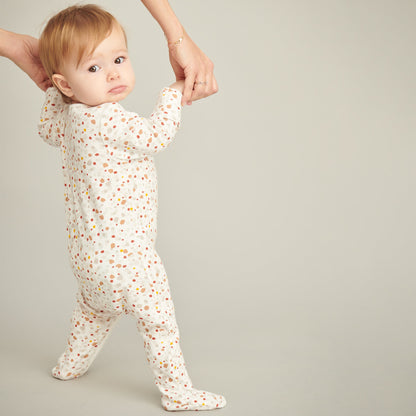 Caramel Zip-Up Sleepsuit 4 Pack