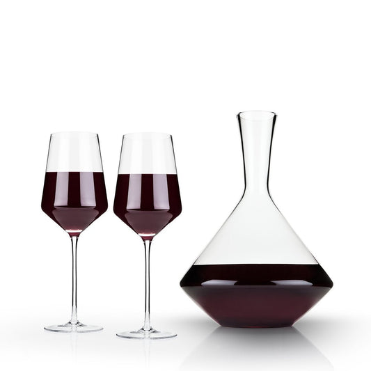 angled crystal bordeaux
