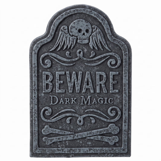 "Beware Dark Magic" Small Tombstone Decoration