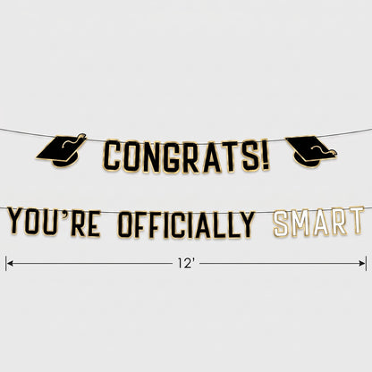 "Congrats! You're Officially Smart" Graduation Banner