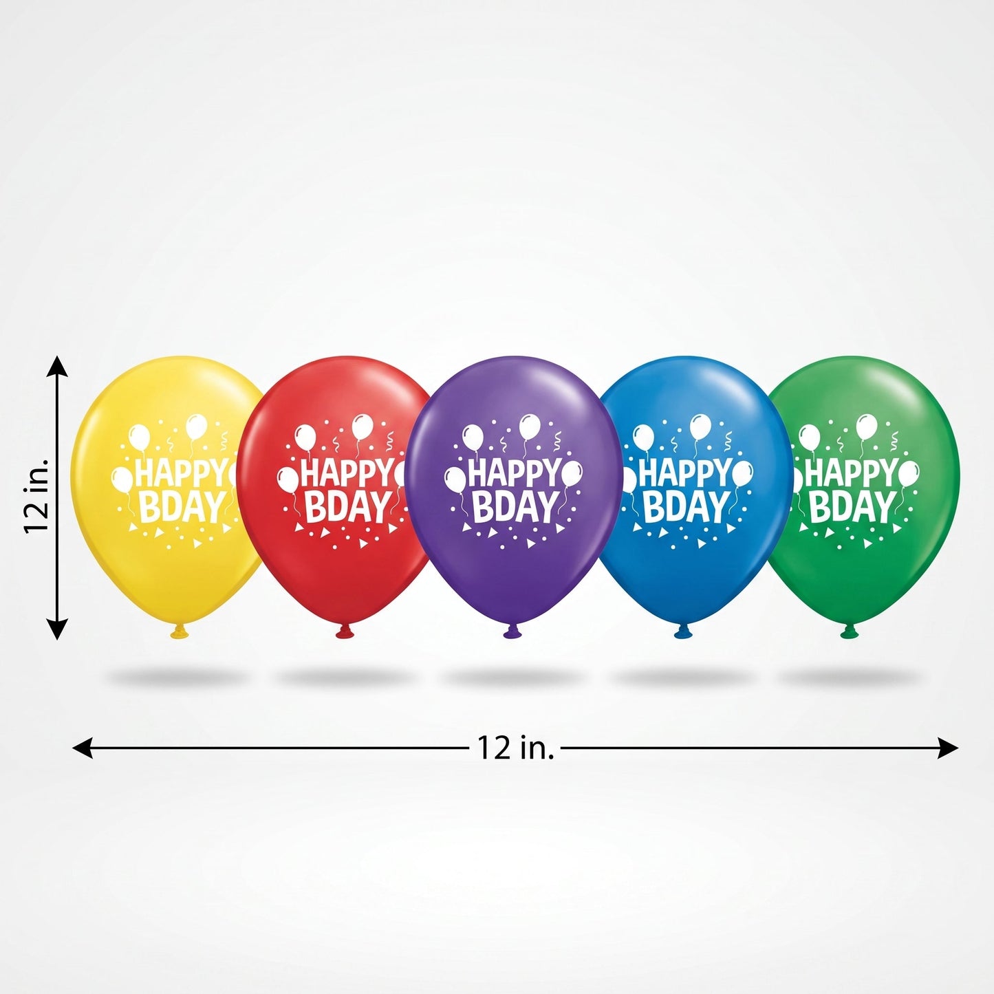 "Happy B-Day" 12-Inch Latex Balloons, 72-Pack