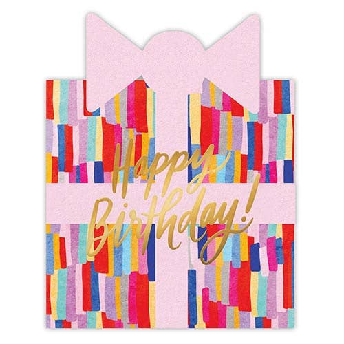 Happy Birthday Present Die Cut Napkin