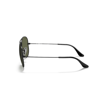 RAYBAN - AVIATOR | Black w/ Green Polarized