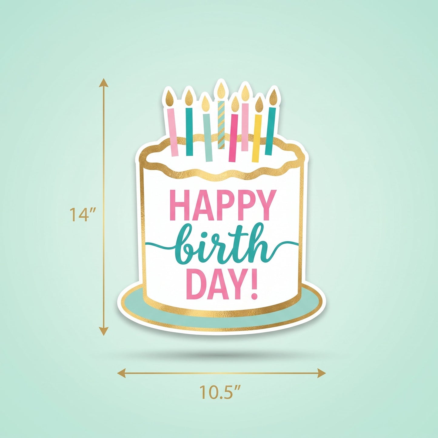 "Happy Cake Day" Cardboard Easel Birthday Sign