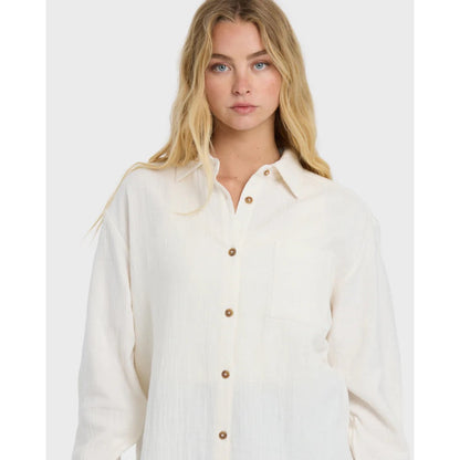 BILLABONG - WANDERER L/S WOVEN TOP | Salt Crystal