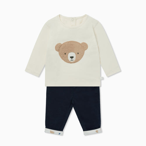 Bear T-Shirt & Corduroy Trousers Outfit