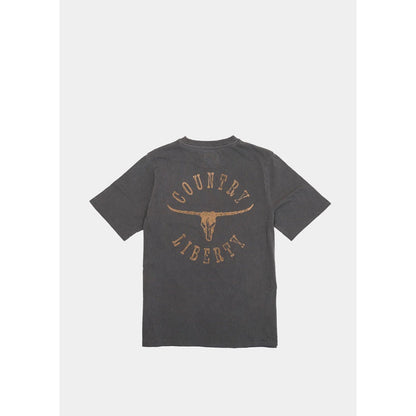 COUNTRY LIBERTY - VINTAGE REBEL TEE | Grey