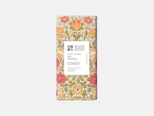 COCO Chocolatier Salted Caramel Milk Chocolate William Morris Limited Edition
