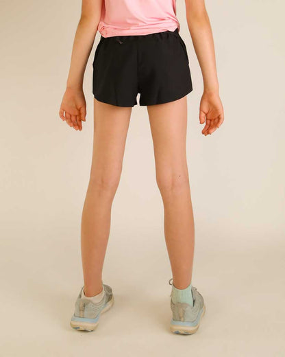 Girls' Black Running Shorts