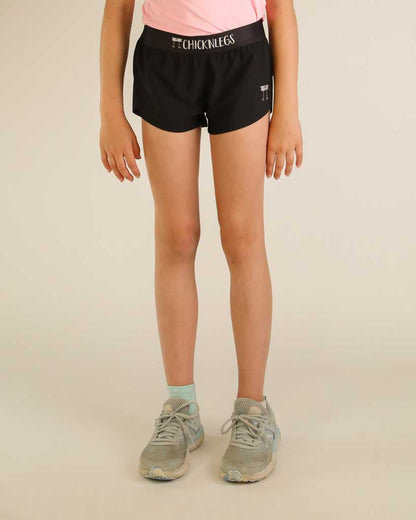 Girls' Black Running Shorts