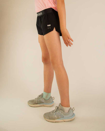 Girls' Black Running Shorts