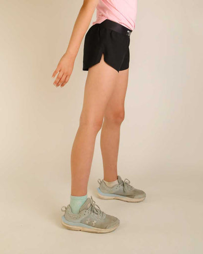 Girls' Black Running Shorts