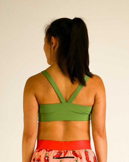 FLY Y-Back Sports Bra – Olive