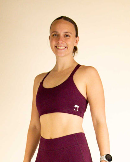 FLY Y-Back Sports Bra – Plum