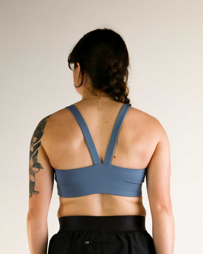 FLY Y-Back Sports Bra – Slate Blue