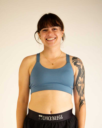 FLY Y-Back Sports Bra – Slate Blue
