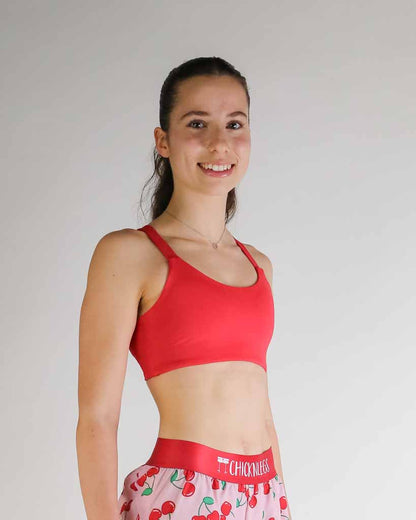 FLY Y-Back Sports Bra – Cherry